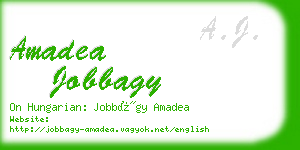 amadea jobbagy business card